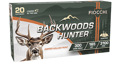 Fiocchi 300WMBHC Backwoods Hunter  300WinMag 165gr Copper Hollow Point 20 Per Box/10 Case