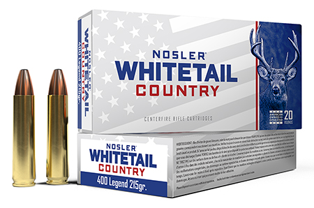 Nosler 40138 Whitetail Country  400Legend 215gr 20 Per Box/10 Case