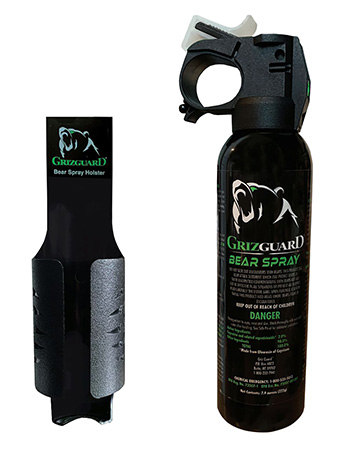 PSP GG1B  Bear Spray Range 30ft 7.90oz Black Spray Includes Holster