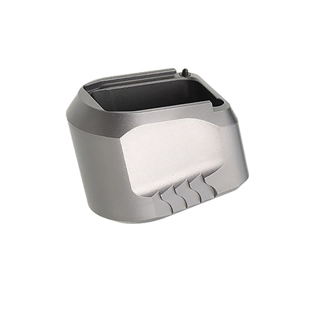 Tyrant CNC TDMPMAGEXFSGREY  Magazine Extension Fits S&W M & P 9/40 5rd Compatible w/ Full-Size M & P 1.0/2.0 frames Grey Aluminum