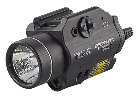 Streamlight 69120 TLR-2 Gun Light  Black Anodized 300 Lumens White C4 LED/Red Laser