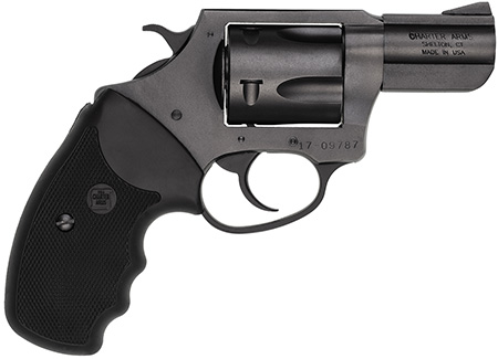Charter Arms 13520 Mag Pug  Large 357 Mag, 5 Shot 2.20" Black Ported Steel Barrel, Black Steel Cylinder  &  Frame w/Black Finger Grooved Rubber Grip