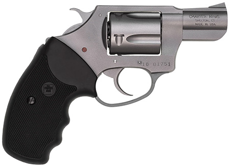 Charter Arms 73820 Undercover  Small 38 Special, 5 Shot 2" Matte Stainless Steel Barrel  &  Cylinder, Aluminum Frame w/Black Finger Grooved Rubber Grip, Exposed Hammer