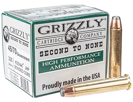 Grizzly Ammo GC45/703   45-70Gov 300gr Jacketed Hollow Point 20 Per Box/10 Case