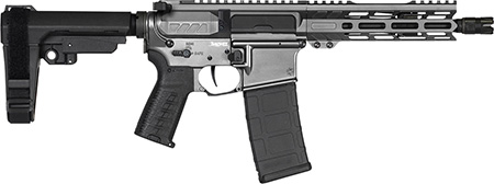 CMMG 30AF20ATNG Banshee Mk4 300 Blackout 30+1 8" Black Nitride Threaded Barrel, M-LOK Handguard, Tungsten Cerakote Aluminum Receiver w/Picatinny Rail, Black Polymer CMMG RipBrace, CMMG Zeroed Grip