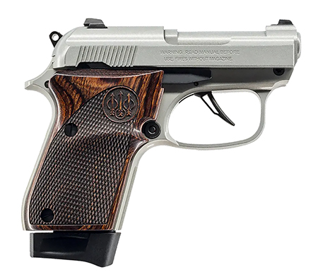 Beretta USA J30X32R8IN 30X Just In Case Micro-Compact Frame 32 ACP 8+1 2.90" Inox Carbon Steel Barrel  &  Serrated Slide, Inox Aluminum Frame, Helica Textured Wood Grip