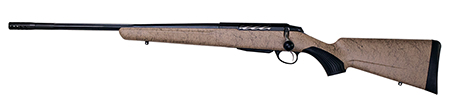 Tikka JRTXRT47124 T3x Roughtech 7mm PRC 3+1 24.30" Black Fluted Threaded Barrel, Black Steel Drilled  &  Tapped Receiver, Tan Roughtech Synthetic Stock, Left Hand