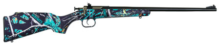 Crickett KSA2172 Youth  22 LR 1rd 16.12" Blued Barrel  &  Receiver, Fixed Front/Adjustable Rear Peep Sights, Muddy Girl Serenity Synthetic Stock w/11.5" LOP, Rebounding Firing Pin Safety