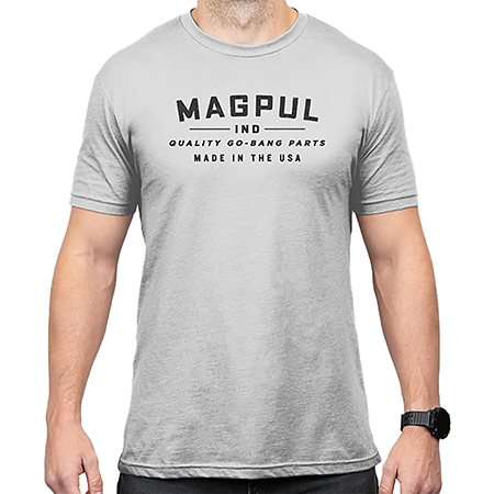 Magpul MAG1112-041-3XL Go Bang Parts  Stone Gray Heather Cotton/Polyester Short Sleeve 3XL