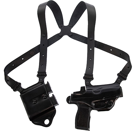 Galco MCII894RB Miami Classic II Shoulder System Shoulder Fits Chest Up To 56"/Sig P365 X Macro Black Steerhide  Right Hand