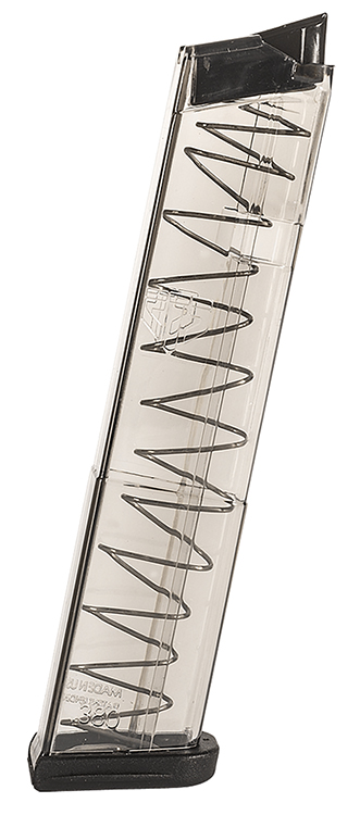 ETS Group GLK4212 Pistol Mags  12rd Extended 380 ACP Compatible w/ Glock 42 Clear Polymer