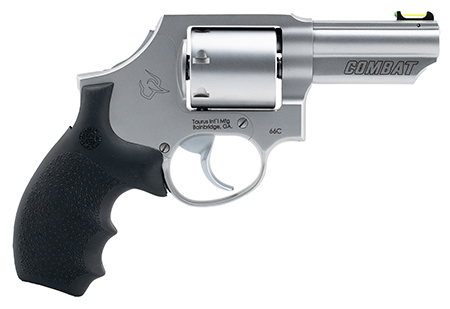Taurus 2-66039C-HG 66C  357 Mag 7 Shot Stainless Steel Barrel, Frame  &  Cylinder, Black Hogue G10 Grip