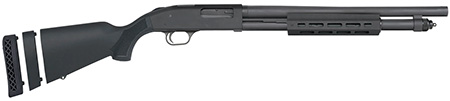 Mossberg 50799 590A1  12 Gauge Pump 3" 6+1 18.50" Black Parkerized Heavy Walled Barrel, M-LOK Forend, Black Parkerized Steel Drilled  &  Tapped Receiver, Fixed Black Synthetic Stock, Cylinder Bore Choke