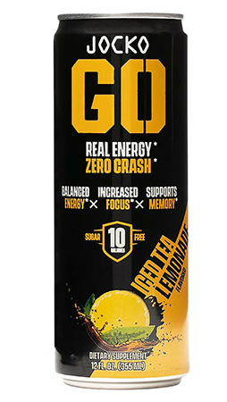 Jocko Fuel 29002 Iced Tea Lemonade Energy Drinks 12oz 12Pack