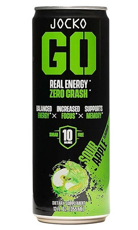 Jocko Fuel 29003 Sour Apple Energy Drinks 12oz 12Pack