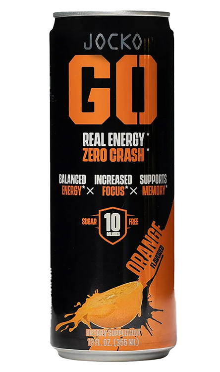 Jocko Fuel 33920 Orange Energy Drinks 12oz 12Pack