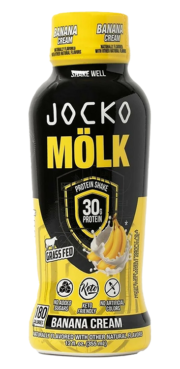 Jocko Fuel 29090 Banana Cream Protein Shake 12oz 12Pack