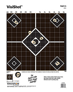 Champion Targets 45804 VisiShot  5-Diamond Paper Hanging Pistol/Rifle 13" x 18" Black/White 10 Pack