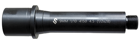 Lead  &  Steel Llc LS9MM4.5-28 AR9 9mm Luger 4.50" Threaded Black Nitride Chrome Moly Vanadium