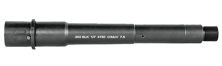 Lead  &  Steel Llc LS300-7.5   300 Blackout 7.50" Government Profile Features M4 Feed Ramps