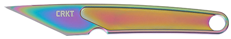 CRKT 7065P HangTi  1.06" Fixed Plain Iridescent TiCN Titanium Blade  &  Handle