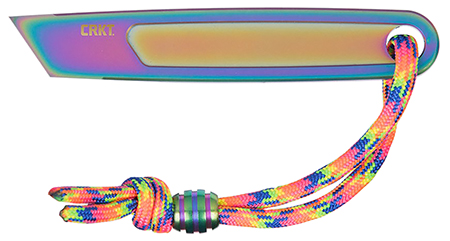 CRKT 9920P HangPry Utility 0.36" Plain Iridescent TiCN Titanium Handle