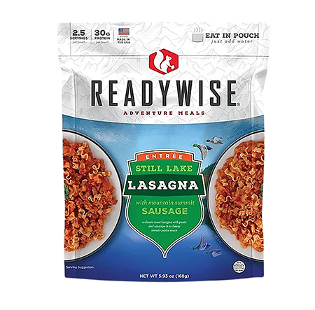 Wise Foods RW05808 Lasagna w/ Beef  2 Servings 6 Per Case