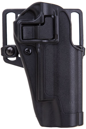 Blackhawk 410503BKR Serpa CQC  OWB Size 03 Matte Black Polymer Belt Loop/Paddle Fits 1911 Government  &  Clones Right Hand