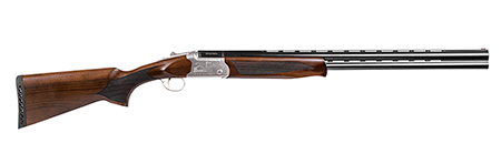 Girsan  Balikli Blue Label 410 Bore Break Open 2.50" 2rd 26" Blue Polished Over/Under Vent Rib Barrel, Engraved Silver Aluminum Receiver, Fixed Turkish Walnut Stock, 5 Mobil Chokes
