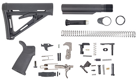 Dpms Panther Arms DP51655109854 MOE PPT Lower Build Kit AR-15 Includes Black Magpul Grip  &  Magpul MOE Black Stock