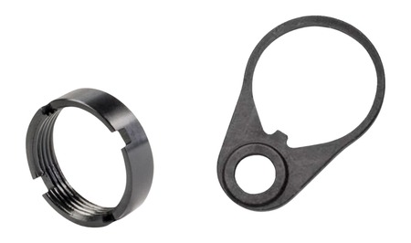 White Label Armory WLA-BUF-7007-01 Quick Detach End Plate Kit Black Aluminum/Steel AR-15