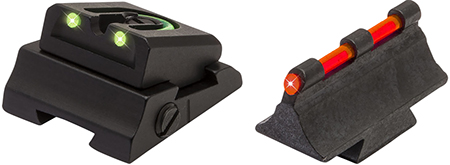 TruGlo TG961M Slug Gun Series  Black | Red Fiber Optic Front Sight Green Fiber Optic Rear