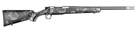 Christensen Arms 8010660000 Ridgeline FFT 375 H & H 3+1 24" Carbon Fiber Threaded Barrel, Stainless Steel Drilled  &  Tapped Receiver, Carbon w/Gray Accents Sporter FFT Carbon Fiber Stock