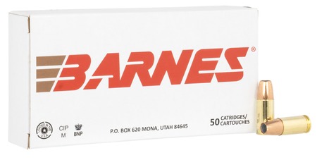 Barnes Bullets 32516   9mmLuger 124gr Sierra Jacketed Hollow Point 50 Per Box/10 Case