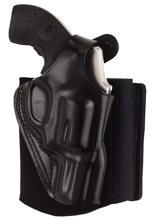Galco AG600RB Ankle Glove  Fits Ankles up to 13" Black Leather Hook  &  Loop Compatible w/ Sig P365/P365 SAS/Glock 42 Right Hand