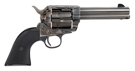 Taylors  &  Company 200109 1873 Pietta 9mm Luger 6 Shot 4.75" Blued Round Barrel, Blued Cylinder, Color Case Hardened Steel Frame, Black Checkered Plastic Navy Grip, Manual Safety, Exposed Hammer