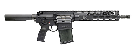 HK 81001053 MR762 A4 7.62x51mm 10+1 13" Threaded Barrel, M-LOK Handguard, Black Receiver w/Picatinny Rail, Black Pistol Tube, Black Ergonomic Grip