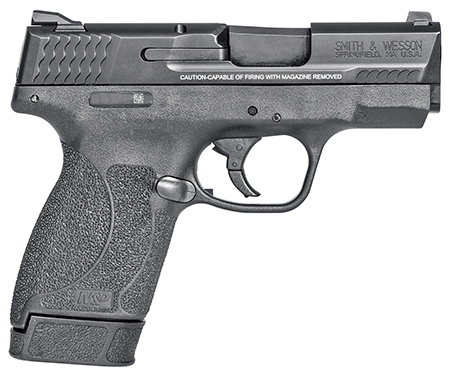 Smith  &  Wesson 14658 M & P M2.0  Shield Compact Slim Frame .45 ACP 7+1 3.30" Black Armornite Barrel, Black Armornite Stainless Steel Serrated Slide, Black Polymer Frame  &  Textured Grip, Manual Safety