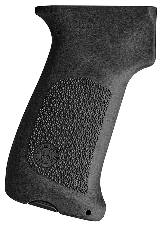 Hogue 74030   Pistol Grip w/o Finger Grooves Black Overmolded Rubber Fits AK-47/AK-74