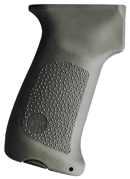 Hogue 74031   Pistol Grip w/o Finger Grooves OD Green Overmolded Rubber Fits AK-47/AK-74