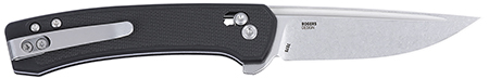 CRKT 7075 Q Compact 3.05" Folding Drop Point Plain Stonewashed 14C28N Steel Blade, Black GRN Handle