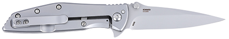 CRKT 7600 SLAG EDC 2.95" Folding Plain Bead Blasted D2 Steel Blade, Stainless Steel Handle