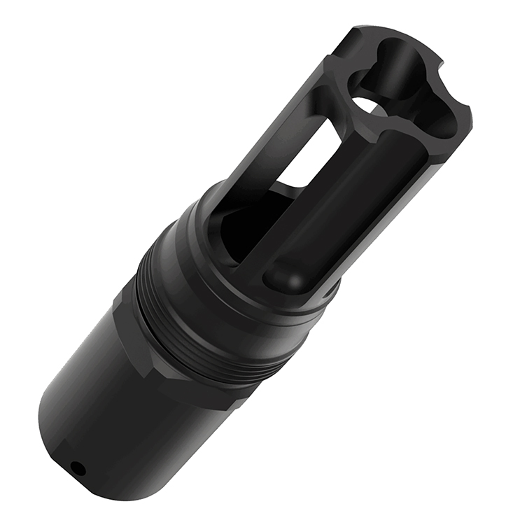 Liberty Precision Machine LPM-2007 Eclipse Pin  &  Weld Flash Hider Black Stainless Steel 1/2"x28 Threads 3.05"