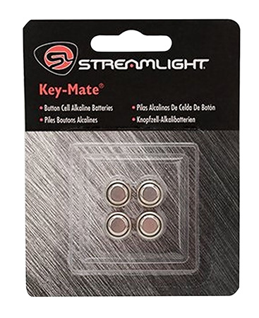 Streamlight 72030 Key-Mate  Silver 1.5 Volts Alkaline 150 mAh Fits Key Chain Light/MicroStream/MacroStream  (4) Single Pack
