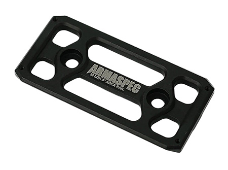 Armaspec ARM621-3 ARCA Rail 3 Slot M-LOK  Black Aluminum Compatible w/ AR-15/10 MLOK Rails