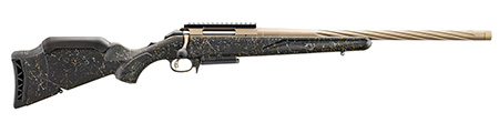 Ruger 46973 American II Prairie Full Size 6.5 Creedmoor 3+1 20" Smoked Bronze Cerakote Spiral Fluted Threaded Barrel  &  Alloy Steel Receiver w/Picatinny Rail, Black Splatter Adj LOP Synthetic Stock