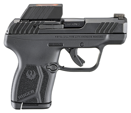 Ruger 13758 LCP Max Compact Frame 380 ACP 10+1 2.80" Black Nitride Barrel, Black Nitride Alloy Steel Serrated Slide, Black Polymer Frame Textured Grip, Ruger ReadyDot Reflex Sight