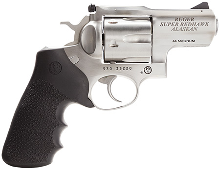 Ruger 5303 Super Redhawk Alaskan 44 Rem Mag  2.50" Barrel 6rd Cylinder, Satin Stainless Steel,   Hogue Tamer Monogrip, Transfer Bar Safety