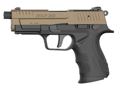 Retay USA RXP22BLKFDES13TH RXP 22 LR 13+1 4" Threaded Barrel, Flat Dark Earth Cerakote Optic Ready/Serrated Slide, Black Cerakote Polymer Frame w/Accessory Rail, RMR/RMSc Footprint