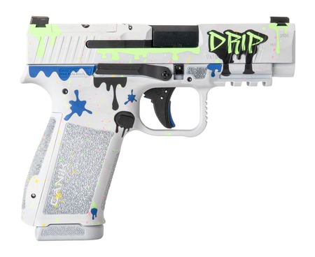 Canik HG7896DRW-N Mete MC9LS Signature Drip 9mm Luger 17+1 3.64" Optic Ready/Serrated Slide, Polymer Frame w/Picatinny Rail